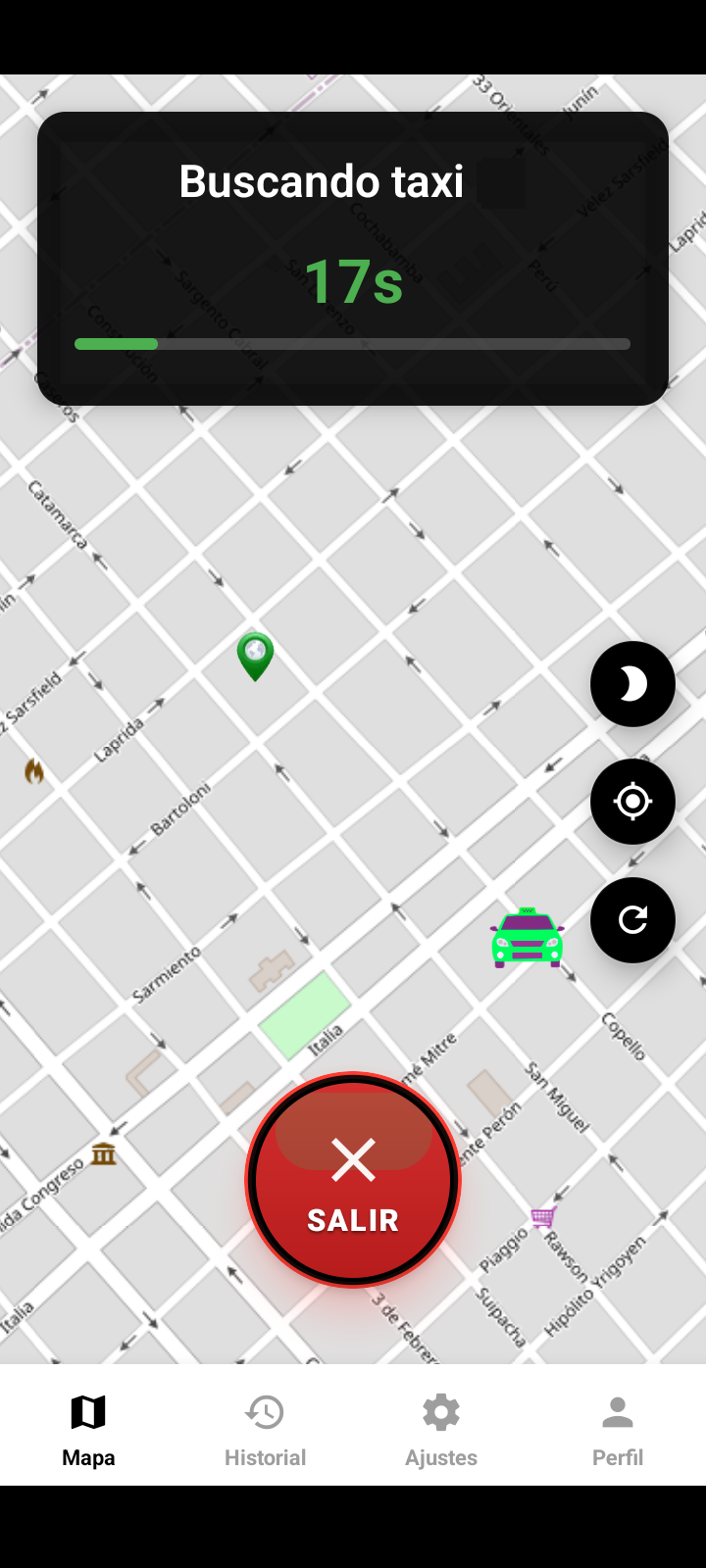 TaxiBot Map Interface